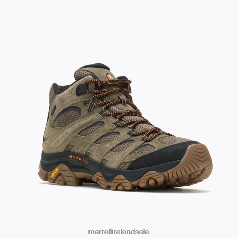 Moab 3 Mid Waterproof Wide Width (J036549W) Merrell Men BX26T218 Olive/Gum Shoes