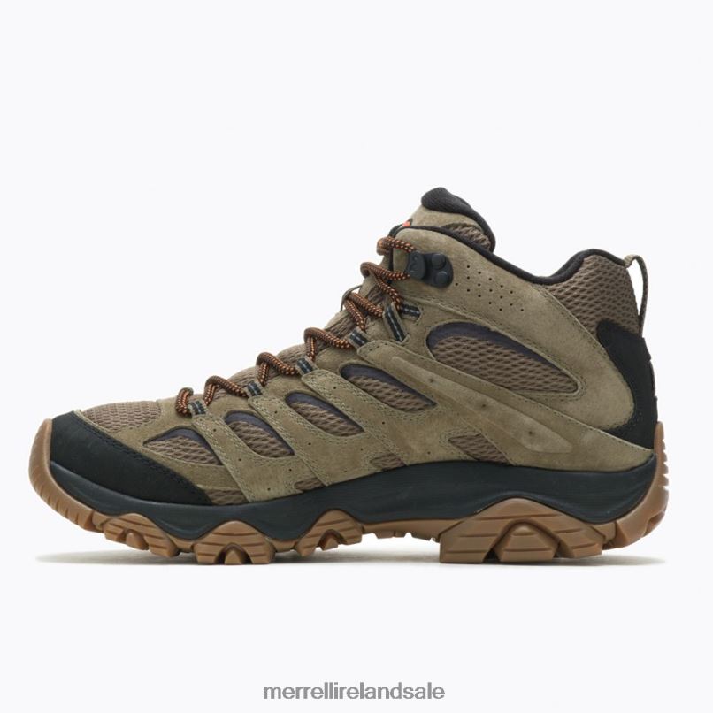 Moab 3 Mid Waterproof Wide Width (J036549W) Merrell Men BX26T218 Olive/Gum Shoes