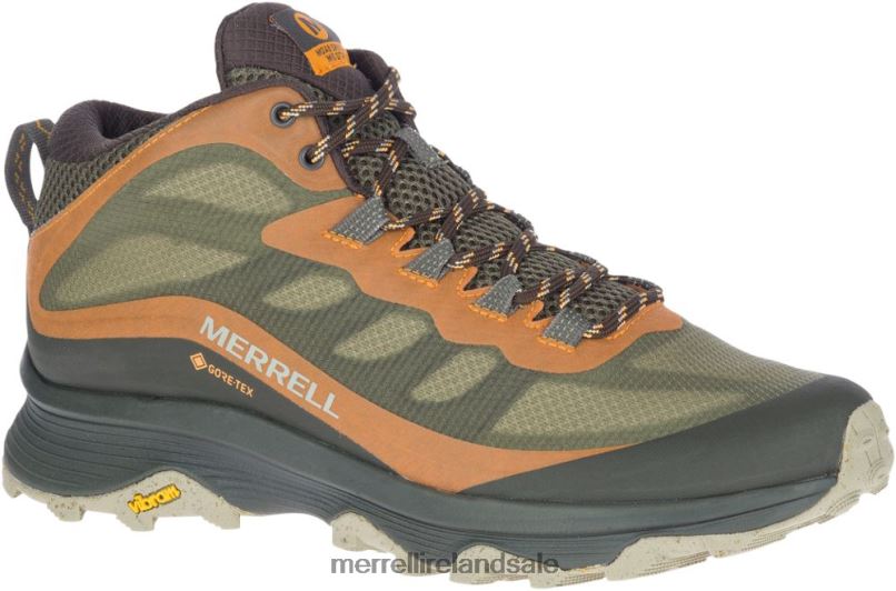 Moab Speed Mid GORE-TEX Wide Width (J135411W) Merrell Men BX26T354 Lichen Shoes