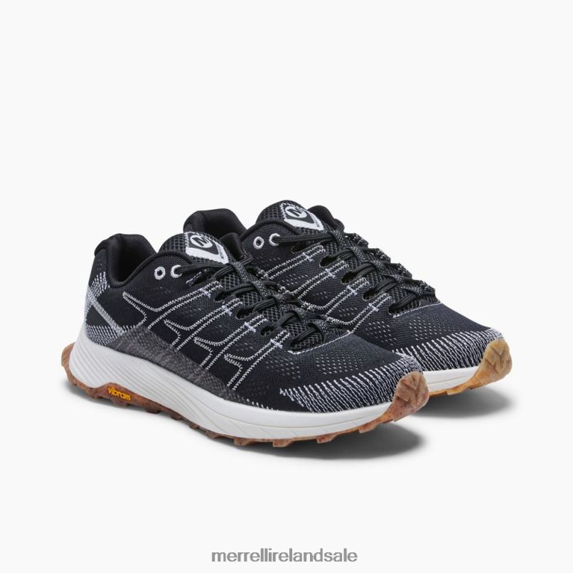 Moab Flight Eco Dye Wide Width (J067011W) Merrell Men BX26T669 Black/White Shoes