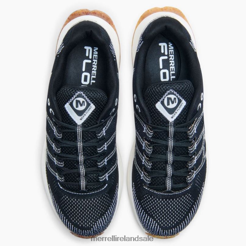 Moab Flight Eco Dye Wide Width (J067011W) Merrell Men BX26T669 Black/White Shoes