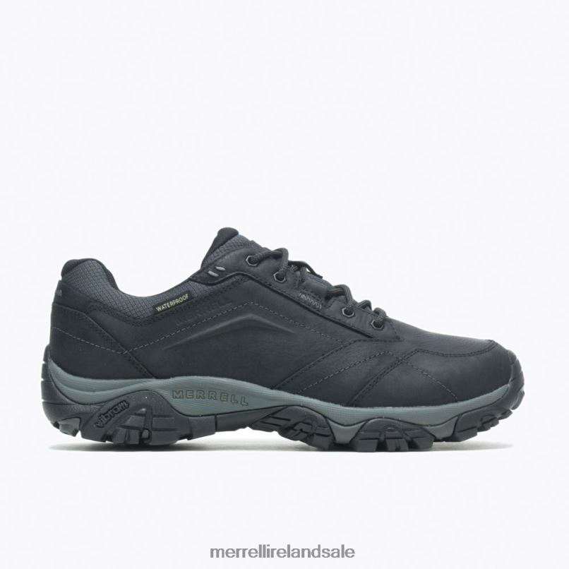 Moab Adventure Lace Waterproof Wide Width (J91821W) Merrell Men BX26T366 Black Shoes