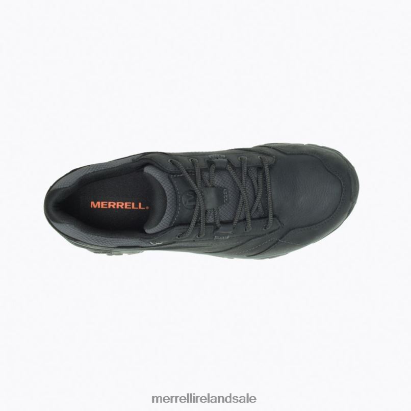 Moab Adventure Lace Waterproof Wide Width (J91821W) Merrell Men BX26T366 Black Shoes