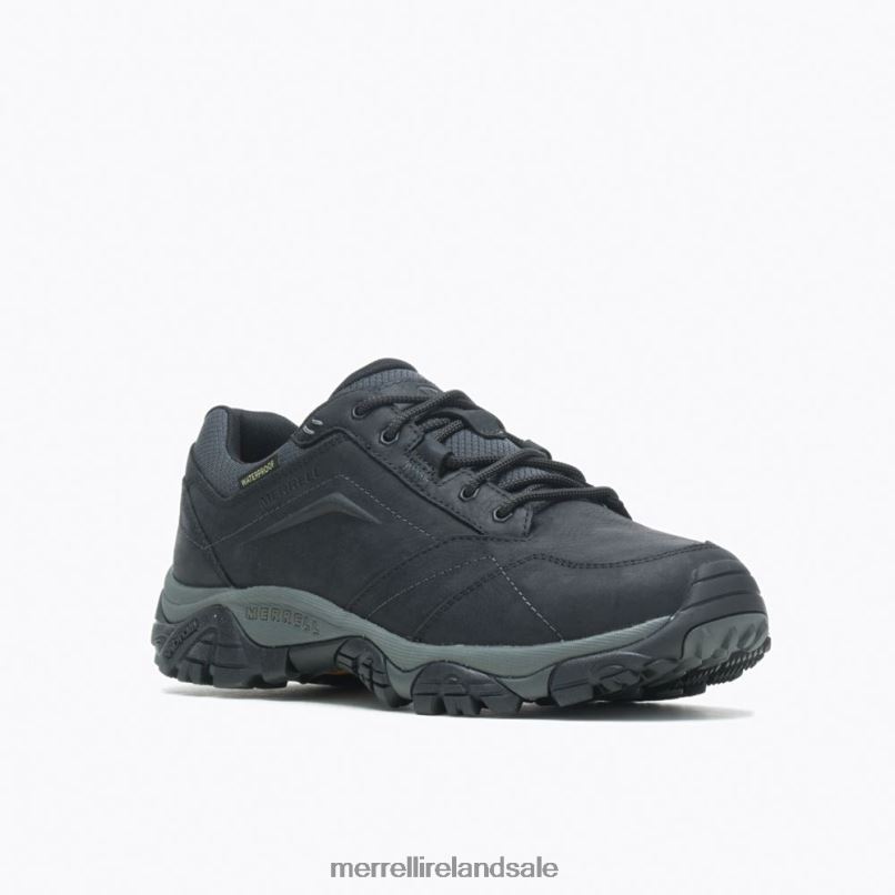 Moab Adventure Lace Waterproof Wide Width (J91821W) Merrell Men BX26T366 Black Shoes