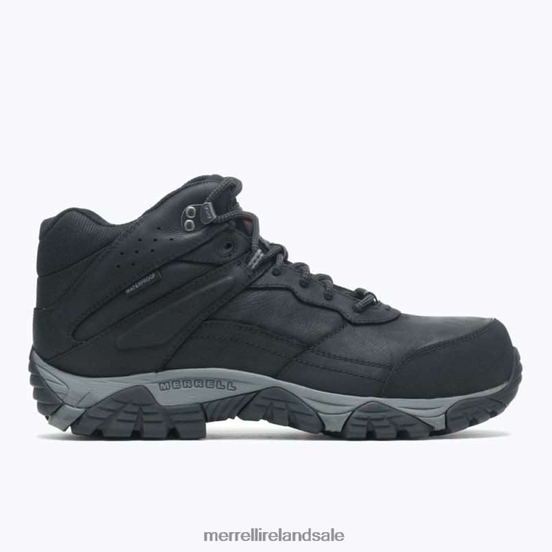 Moab Adventure Mid Waterproof Carbon Fiber Wide Width (J004631W) Merrell Men BX26T495 Black Shoes