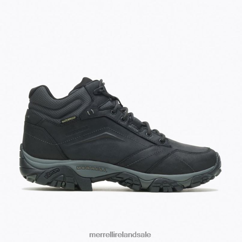 Moab Adventure Mid Waterproof Wide Width (J91815W) Merrell Men BX26T327 Black Shoes