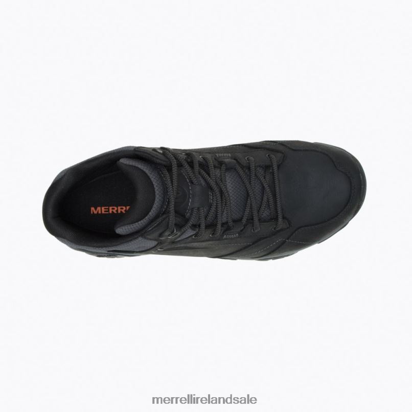 Moab Adventure Mid Waterproof Wide Width (J91815W) Merrell Men BX26T327 Black Shoes