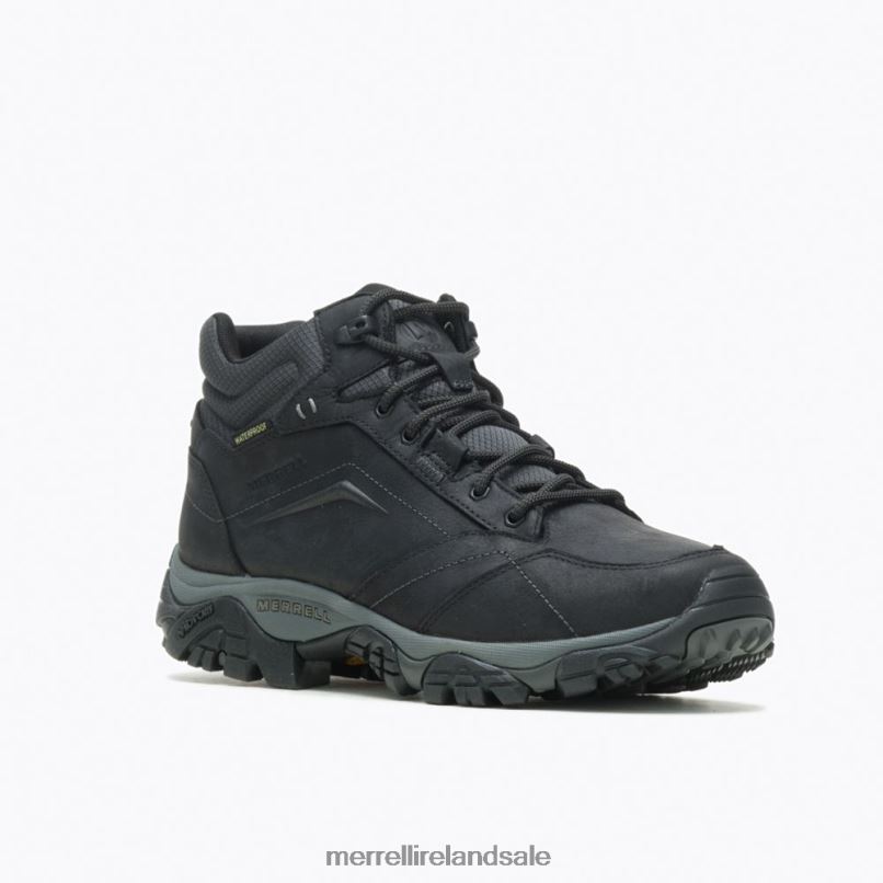 Moab Adventure Mid Waterproof Wide Width (J91815W) Merrell Men BX26T327 Black Shoes