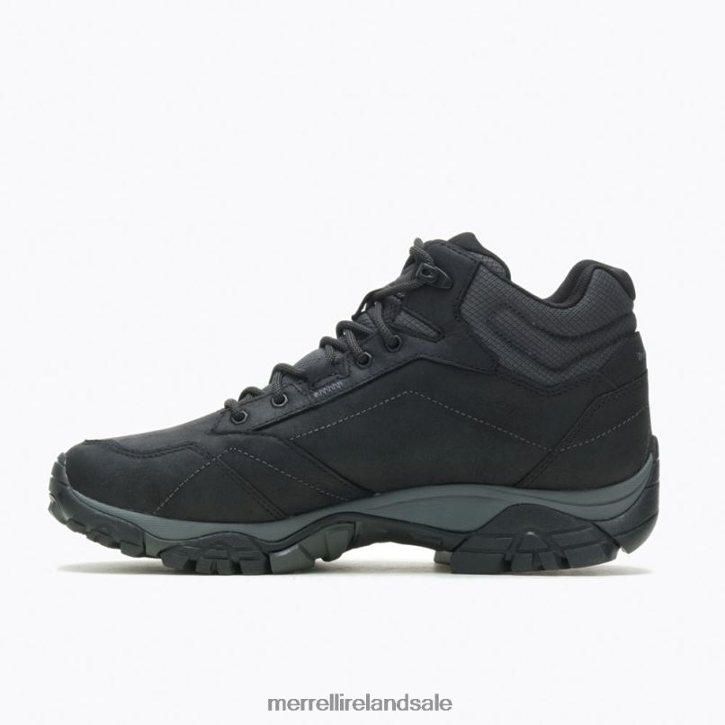 Moab Adventure Mid Waterproof Wide Width (J91815W) Merrell Men BX26T327 Black Shoes