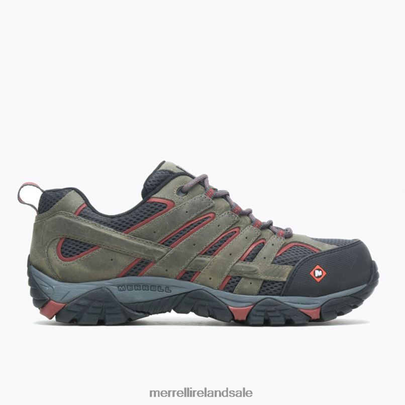 Moab Vertex Vent Comp Toe Work Shoe (J11121) Merrell Men BX26T370 Pewter Shoes