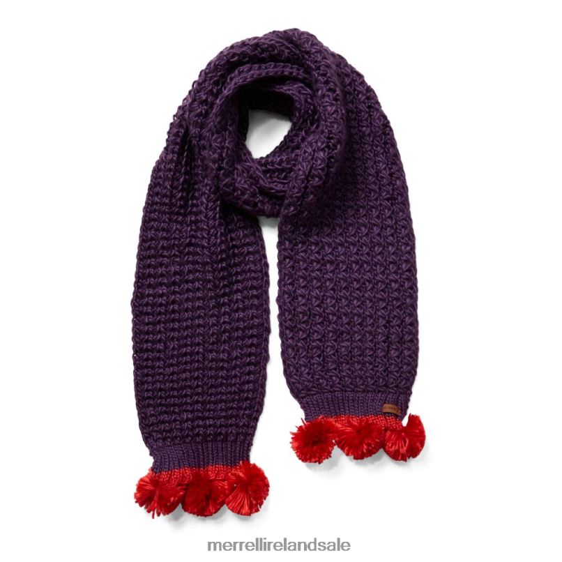 Trailhead Pom Scarf (JAF26279-620) Merrell Unisex BX26T562 Burgandy/Lava Accessories