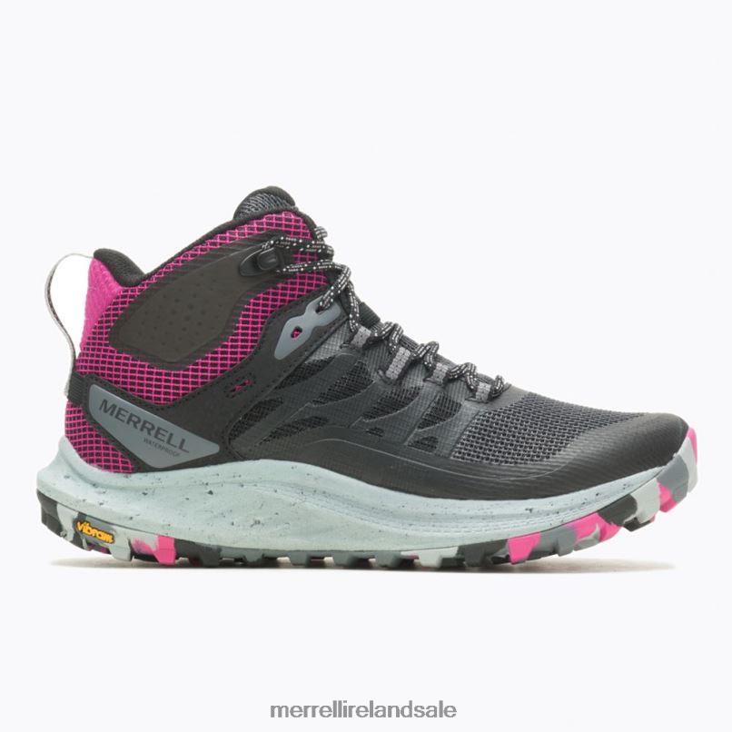 Antora 3 Mid Waterproof (J067582) Merrell Unisex BX26T1084 Black/Fuchsia Shoes