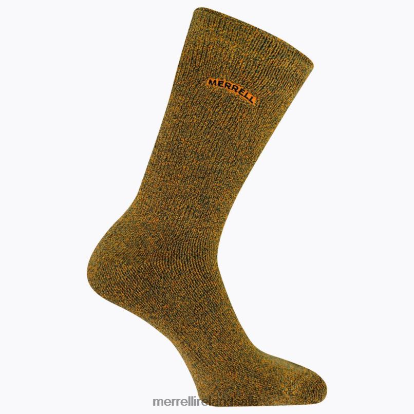 After-Sport Cushioned Crew Sock (JSF26893-800) Merrell Unisex BX26T215 Orange Accessories