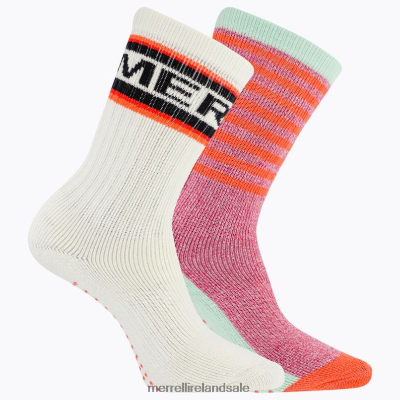 Brushed Crew Sock 2 Pack (JSF26900-805) Merrell Unisex BX26T1469 Coral Accessories