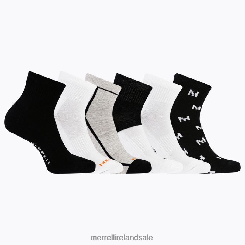 Cushion Quarter 6 Pack (JSS27019-001) Merrell Unisex BX26T221 Black Assorted Accessories