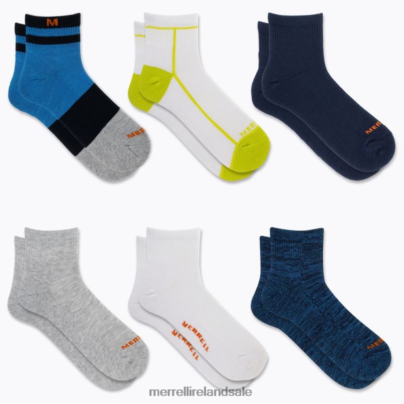 Cushion Quarter 6 Pack (JSS27019-431) Merrell Unisex BX26T222 Blue Assorted Accessories