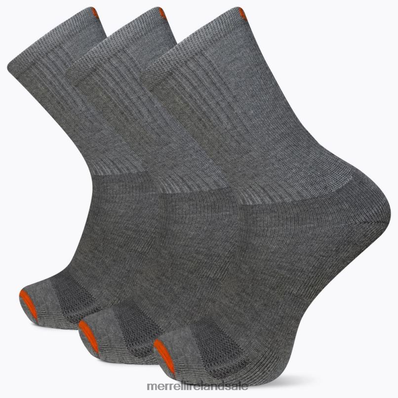 Cushioned Cotton Crew Sock (JSS26595-020) Merrell Unisex BX26T216 Grey Heather Accessories