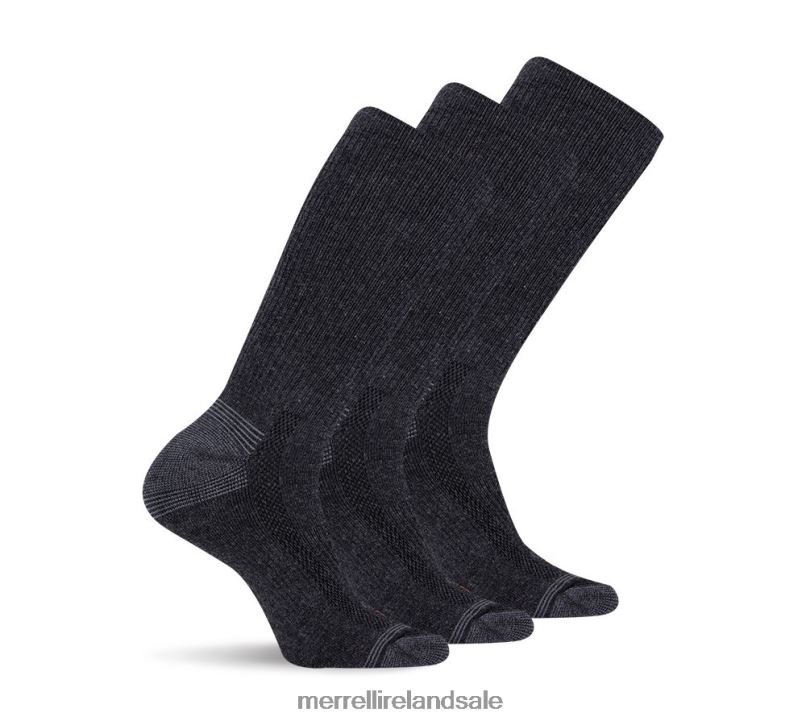 Hiker Crew Sock 3 Pack (JSF24699-012) Merrell Unisex BX26T771 Black Accessories