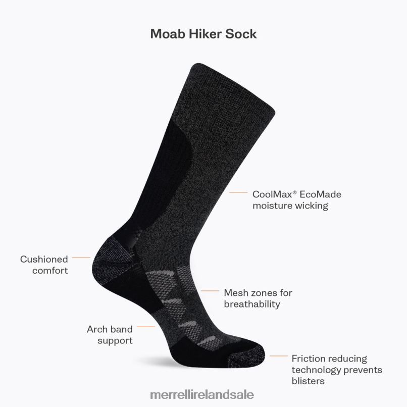 Moab Hiking Crew Sock (JSS26348-530) Merrell Unisex BX26T296 Lavender Accessories