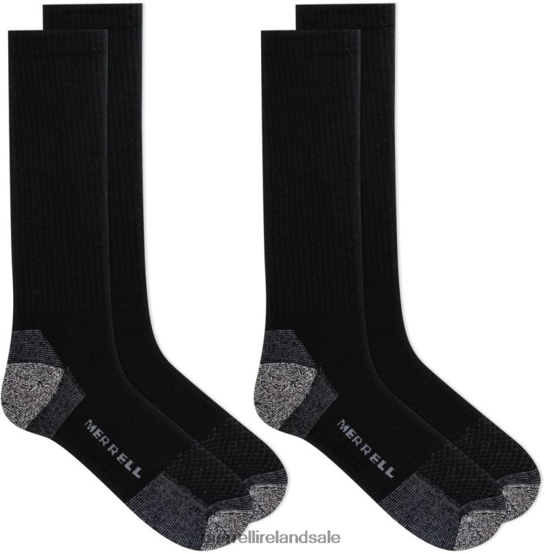 Rugged Steel Toe Crew Sock 2 Pack (JSS26717-010) Merrell Unisex BX26T314 Black Accessories