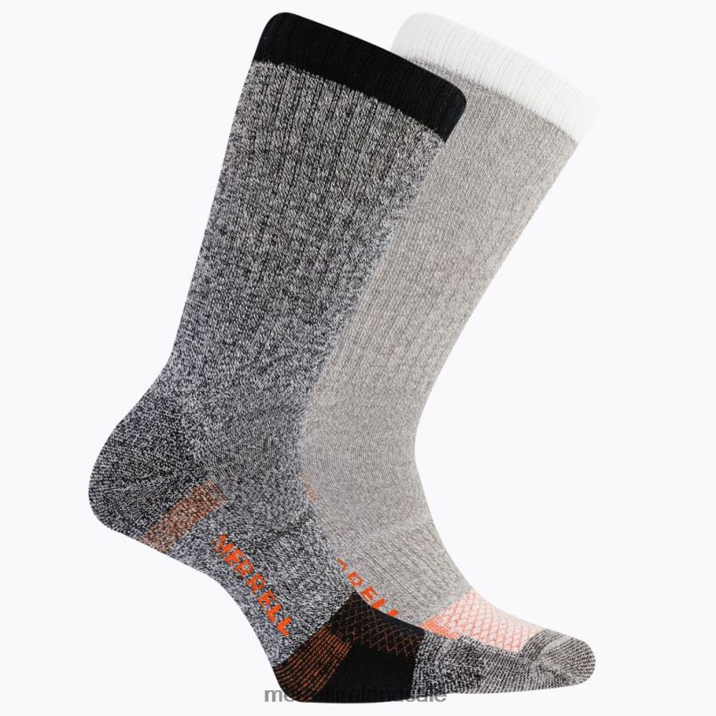 Rugged Steel Toe Crew Sock 2 Pack (JSS26717-012) Merrell Unisex BX26T316 Charcoal Asst. Accessories