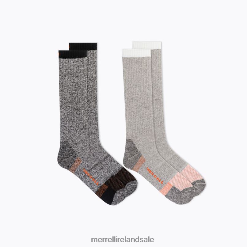 Rugged Steel Toe Crew Sock 2 Pack (JSS26717-012) Merrell Unisex BX26T316 Charcoal Asst. Accessories