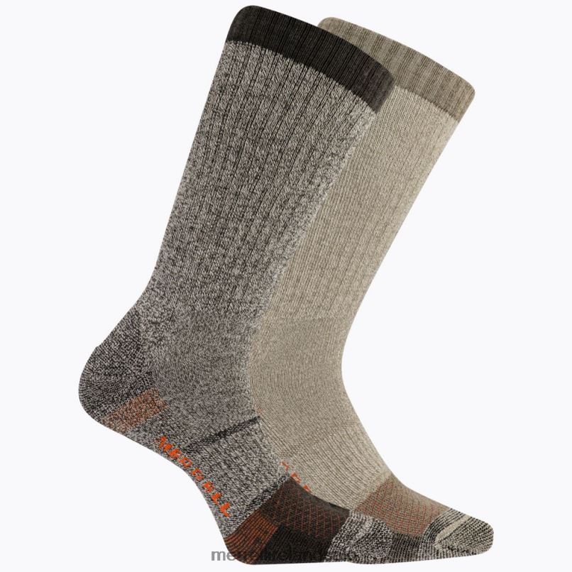 Rugged Steel Toe Crew Sock 2 Pack (JSS26717-238) Merrell Unisex BX26T315 Brown Asst. Accessories