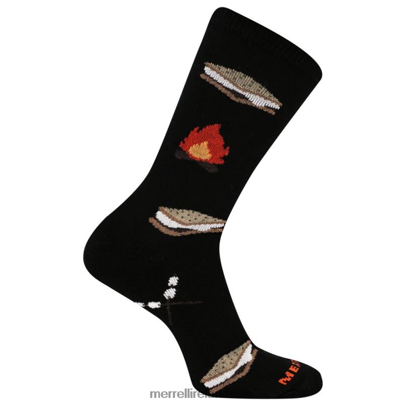 Smores Crew Sock (JSF26248-010) Merrell Unisex BX26T623 Black Accessories