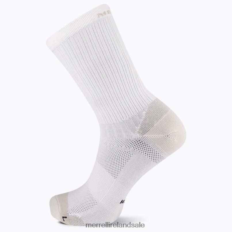 Trail Runner Light Crew Sock (JSS27021-100) Merrell Unisex BX26T471 White Accessories