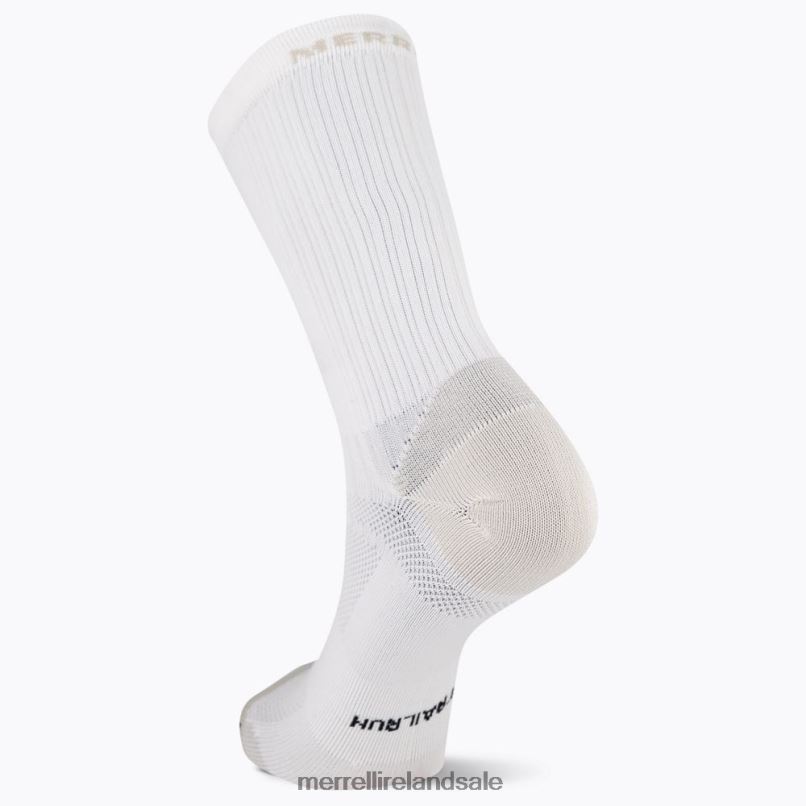 Trail Runner Light Crew Sock (JSS27021-100) Merrell Unisex BX26T471 White Accessories