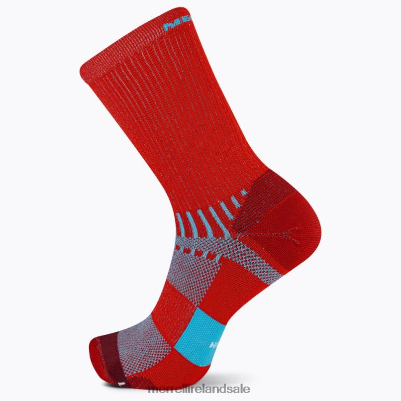 Trail Runner Light Crew Sock (JSS27021-600) Merrell Unisex BX26T470 Red Accessories