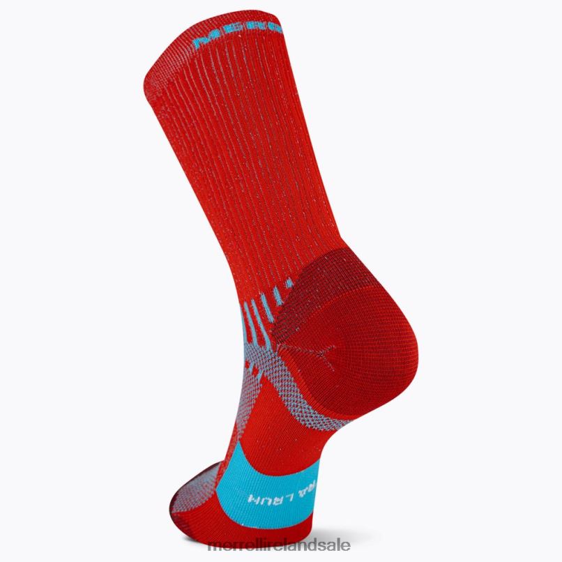 Trail Runner Light Crew Sock (JSS27021-600) Merrell Unisex BX26T470 Red Accessories