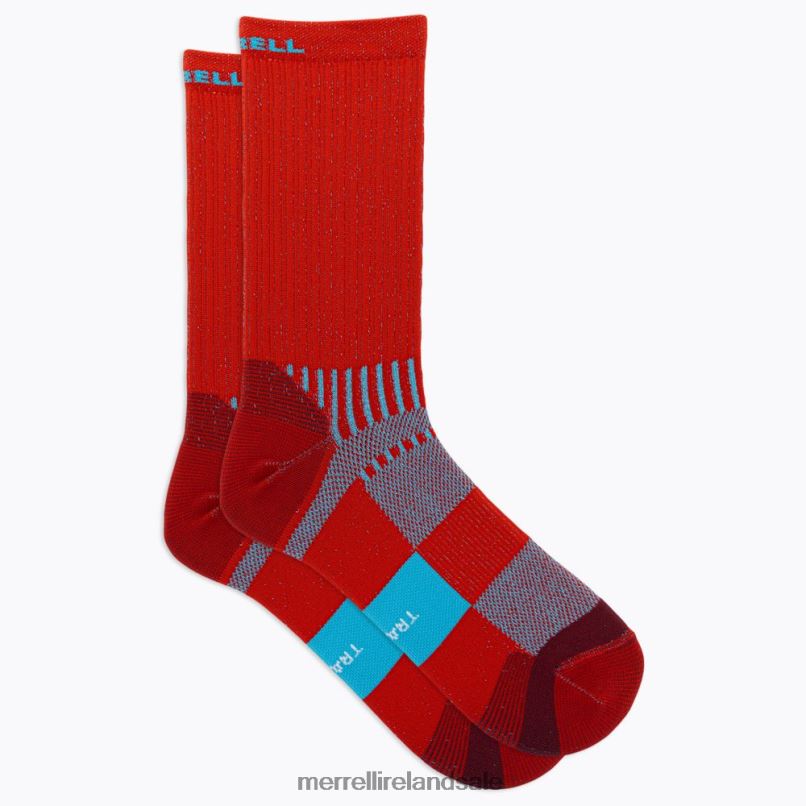 Trail Runner Light Crew Sock (JSS27021-600) Merrell Unisex BX26T470 Red Accessories