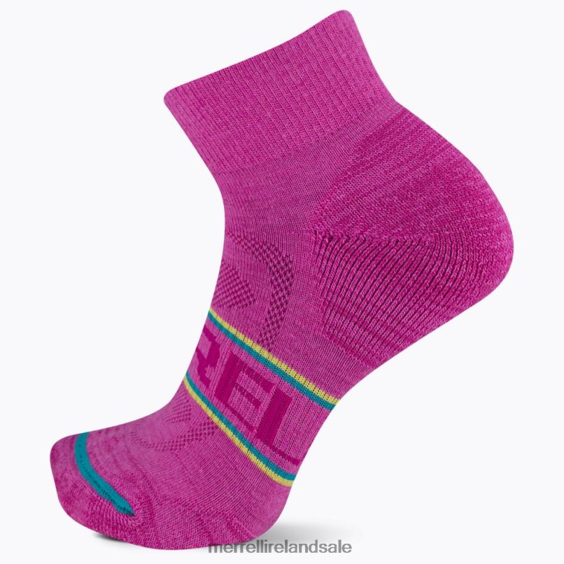 Zoned Quarter Hiker Sock (JSS27012-652) Merrell Unisex BX26T299 Pink Multi Accessories