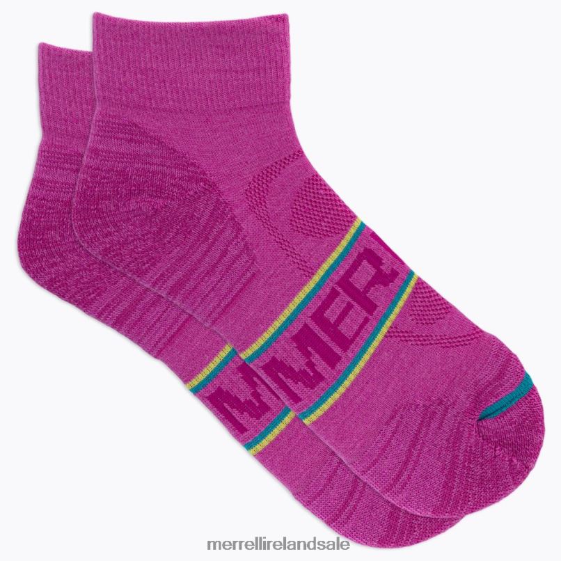 Zoned Quarter Hiker Sock (JSS27012-652) Merrell Unisex BX26T299 Pink Multi Accessories