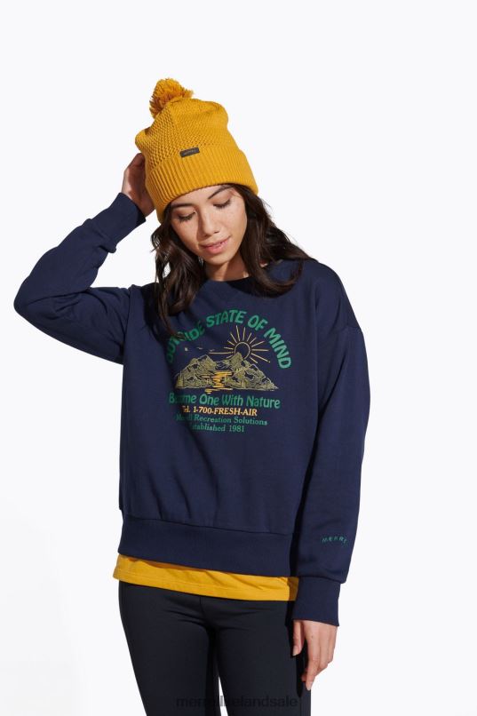 Outside State Of Mind Crew (JWF26634-353) Merrell Women BX26T1153 Navy Clothes