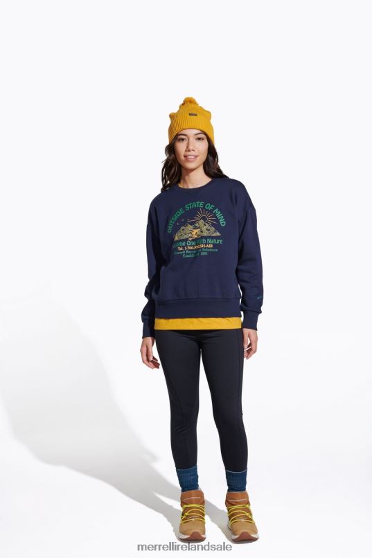 Outside State Of Mind Crew (JWF26634-353) Merrell Women BX26T1153 Navy Clothes