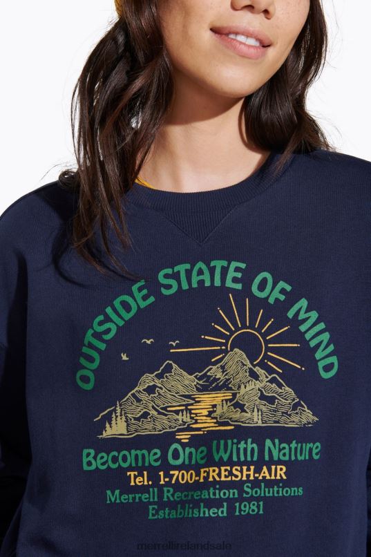 Outside State Of Mind Crew (JWF26634-353) Merrell Women BX26T1153 Navy Clothes