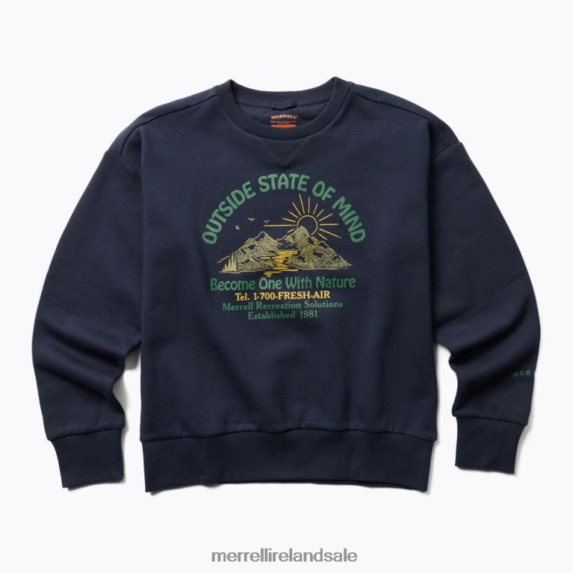 Outside State Of Mind Crew (JWF26634-353) Merrell Women BX26T1153 Navy Clothes