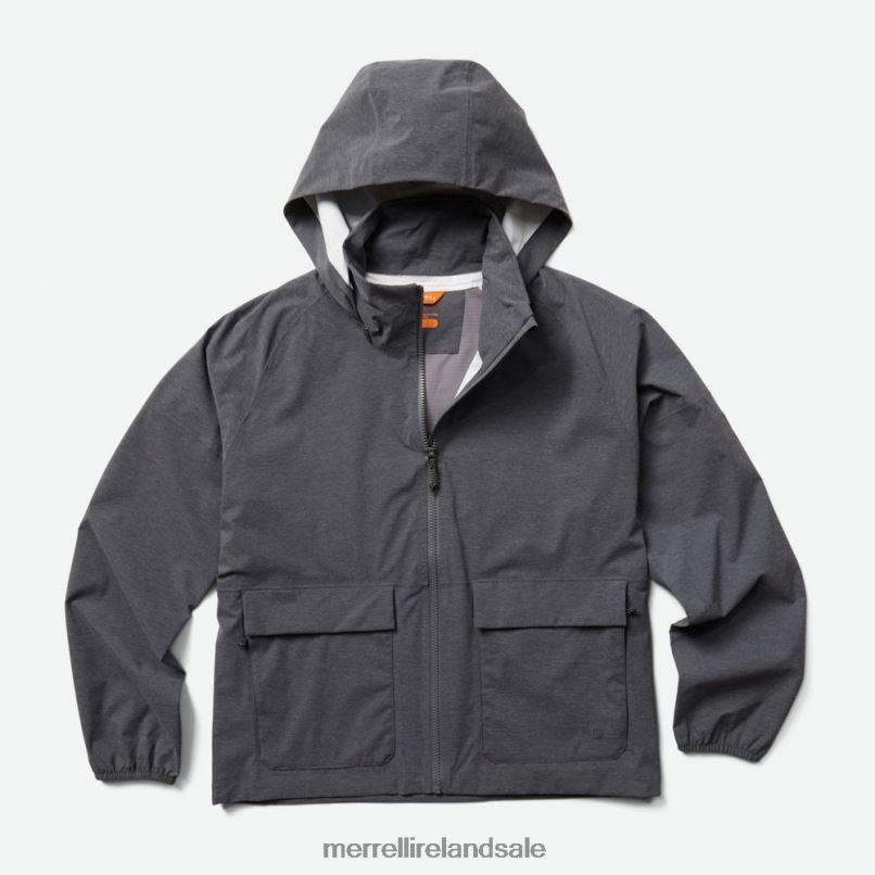 Alpine Packable Rain Shell (JWS26352-003) Merrell Women BX26T1183 Black Heather Clothes
