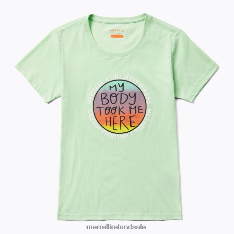Short Sleeve Tee (JWS26683-330) Unlikely Hikers X Merrell Women BX26T1266 Mist Green Clothes