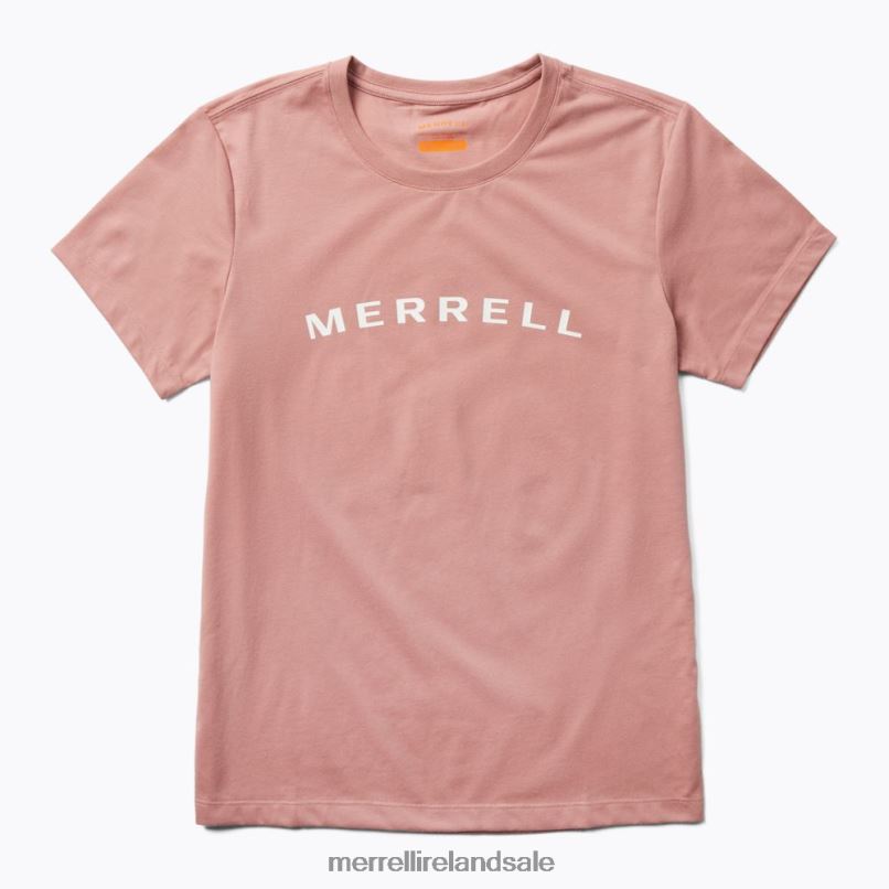 Wordmark Short Sleeve Tee (JWS26368-627) Merrell Women BX26T1301 Ash Rose Clothes