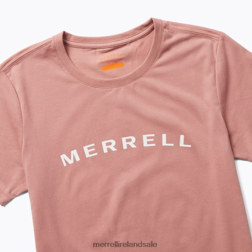 Wordmark Short Sleeve Tee (JWS26368-627) Merrell Women BX26T1301 Ash Rose Clothes