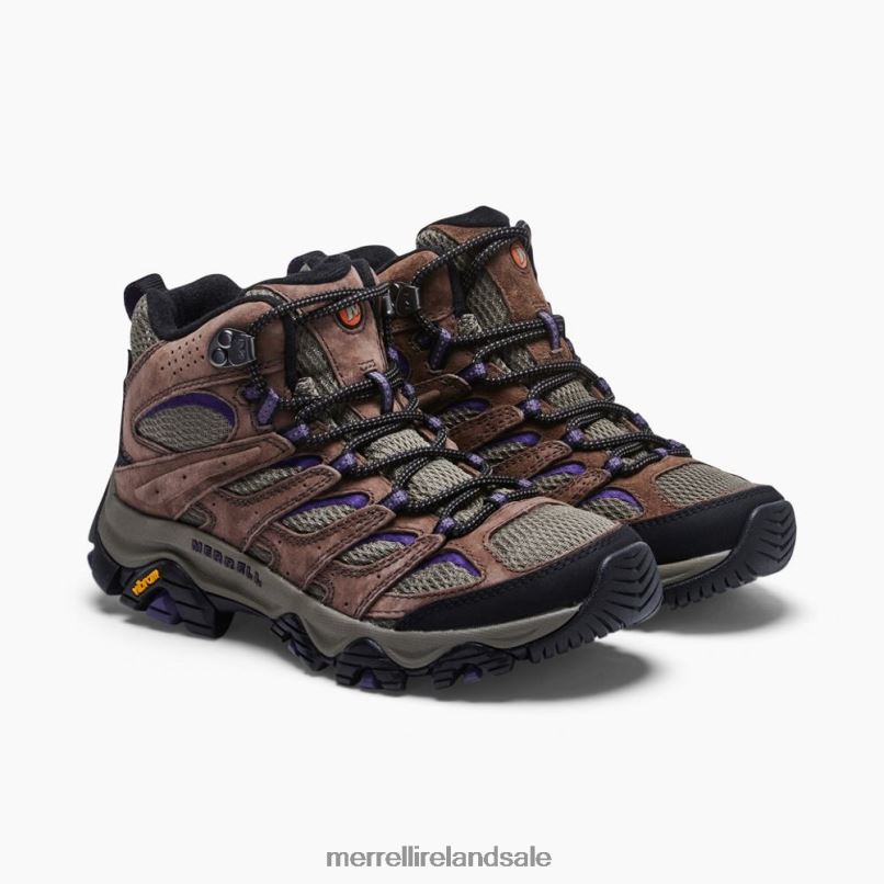 Moab 3 Mid (J035870) Merrell Women BX26T1036 Bracken/Purple Shoes