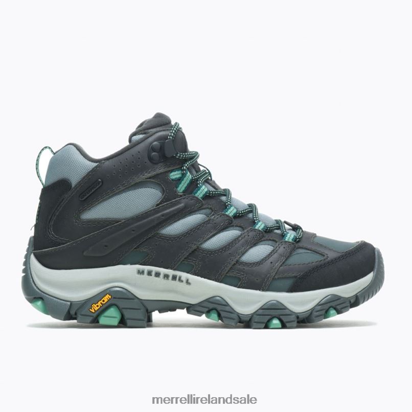 Moab 3 Thermo Mid Waterproof Wide Width (J036650W) Merrell Women BX26T1147 Rock/Jade Shoes