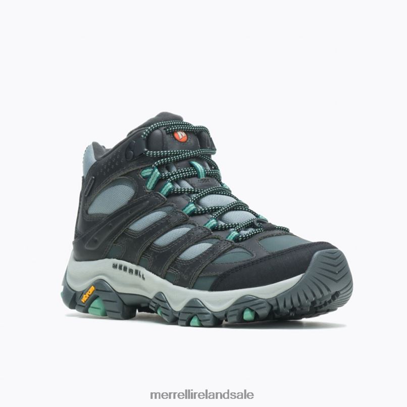 Moab 3 Thermo Mid Waterproof Wide Width (J036650W) Merrell Women BX26T1147 Rock/Jade Shoes