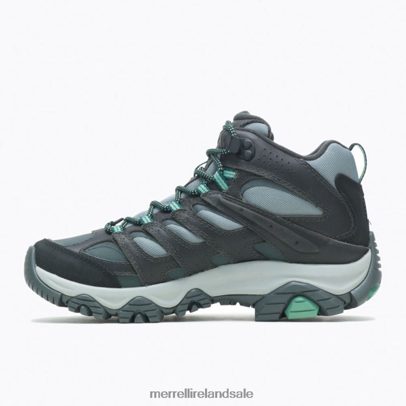 Moab 3 Thermo Mid Waterproof Wide Width (J036650W) Merrell Women BX26T1147 Rock/Jade Shoes