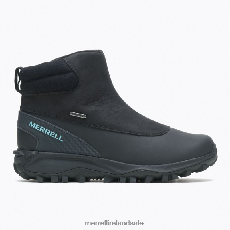 Thermo Kiruna Mid Zip Waterproof (J035090) Merrell Women BX26T1328 Black/Canal Shoes