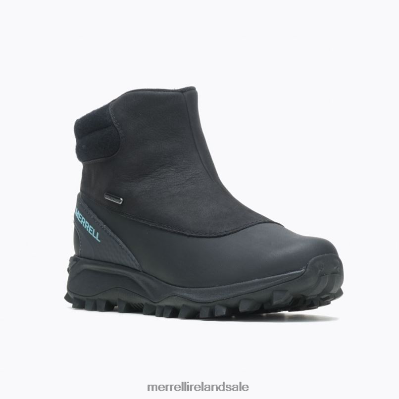Thermo Kiruna Mid Zip Waterproof (J035090) Merrell Women BX26T1328 Black/Canal Shoes